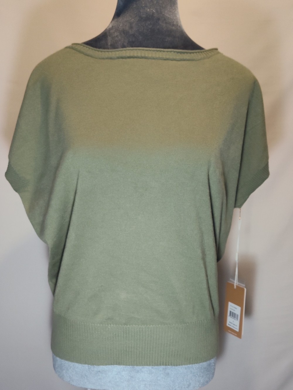 NWT Women’s Sage Green Short Sleeve Knit Top